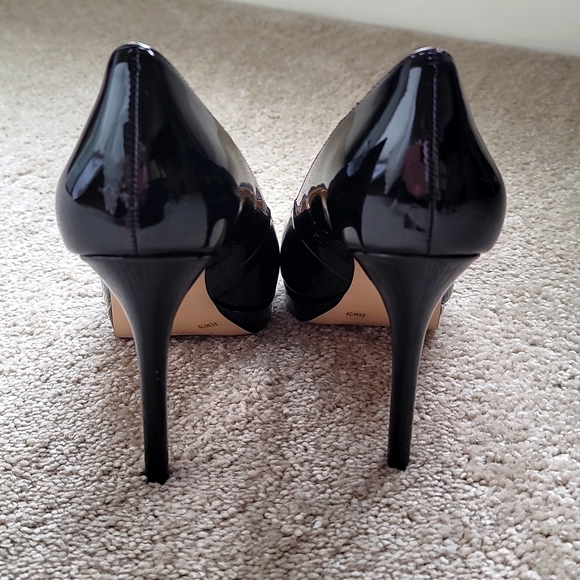 Jessica Simpson Nellah Black Patent Platform Pumps, Size 8.5M - Picture 6 of 10